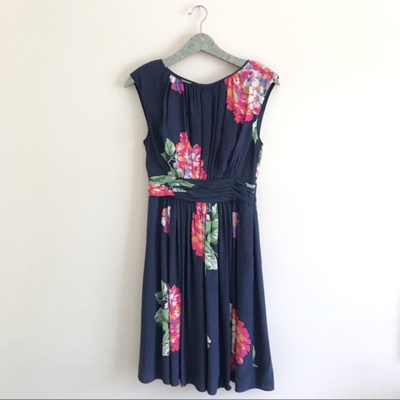 Boden Blue Floral Selina Dress 12R New - Picture 3 of 7